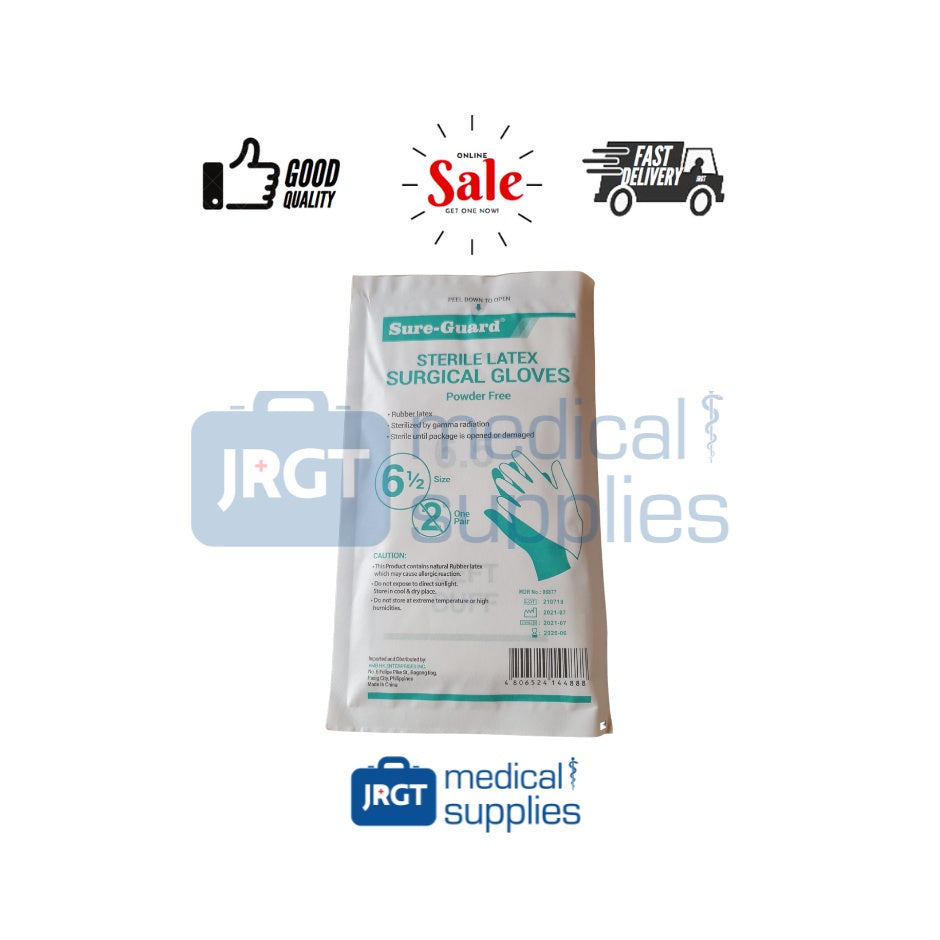 Sure Guard Sterile Latex Surgical Gloves Per Piece