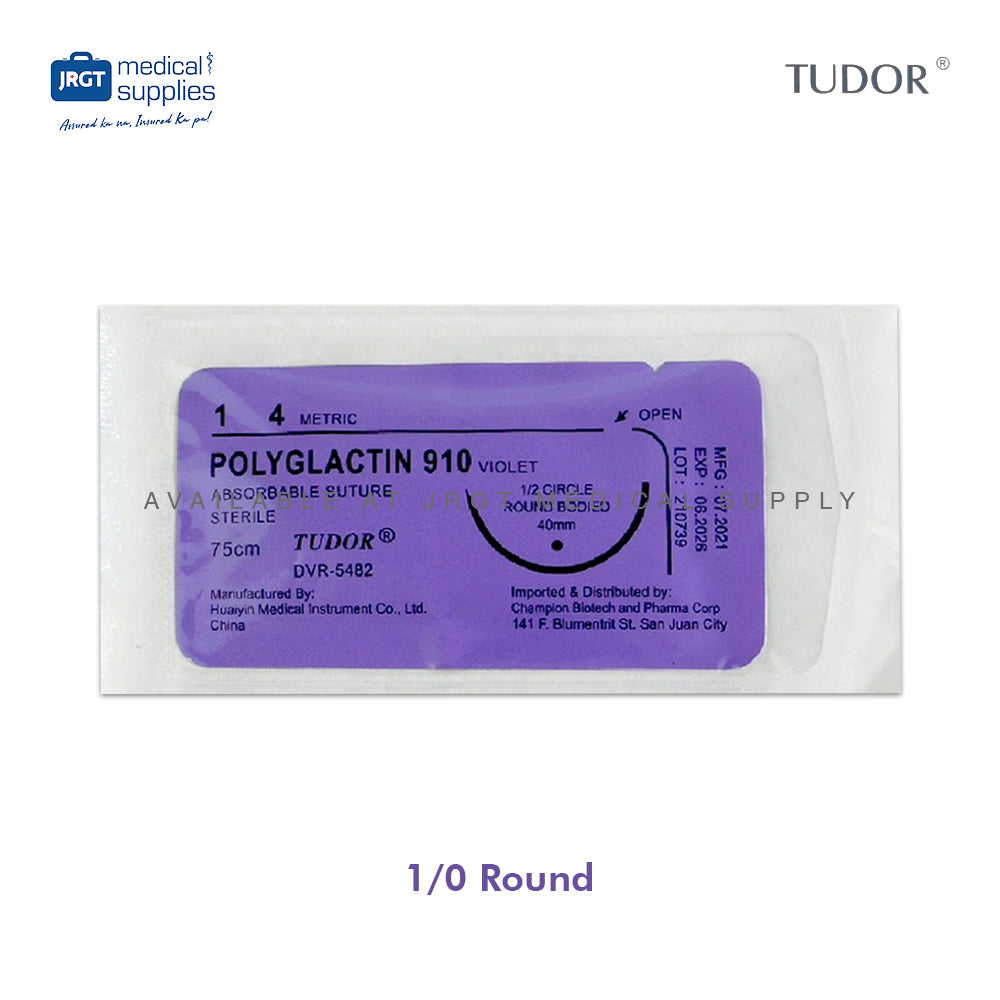 Tudor Suture Polyglactin 910 - Absorbable Surgical Sutures for Wound Closure (12 pcs)