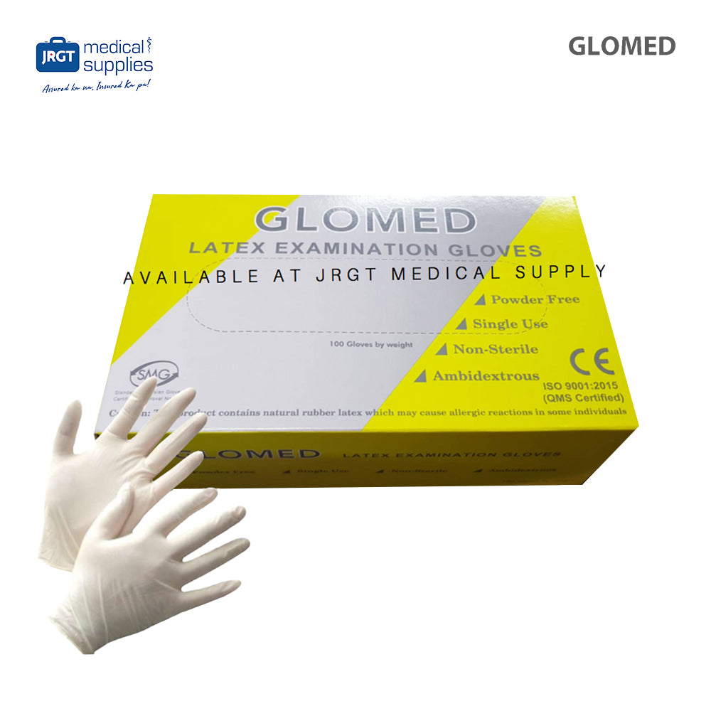 Glomed Powder-Free Latex Disposable Gloves (100pcs) | Surgical Examination Gloves