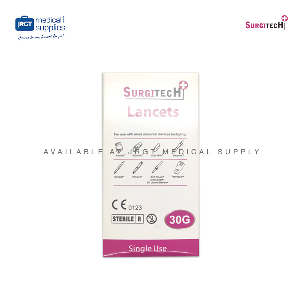 Surgitech Lancet 30G – Ultra-Sharp Sterile Blood Sampling Needles for Accurate & Painless Testing