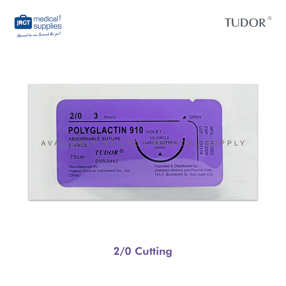 Tudor Suture Polyglactin 910 - Absorbable Surgical Sutures for Wound Closure (12 pcs)
