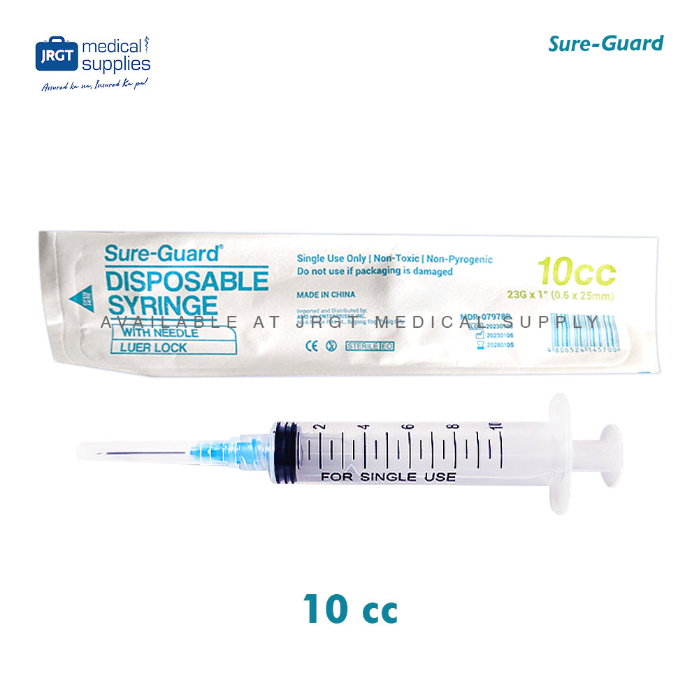 Sure-Guard Disposable Syringe with Needle (Per Piece) | Safe and Convenient Medical Tool