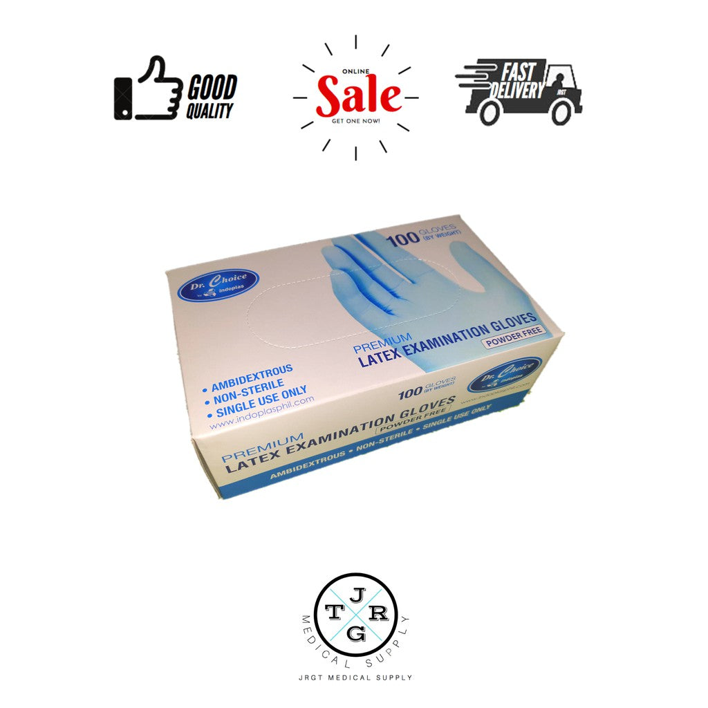 Dr. Choice by Indoplas Powder-Free Latex Examination/Surgical Gloves (100pcs)