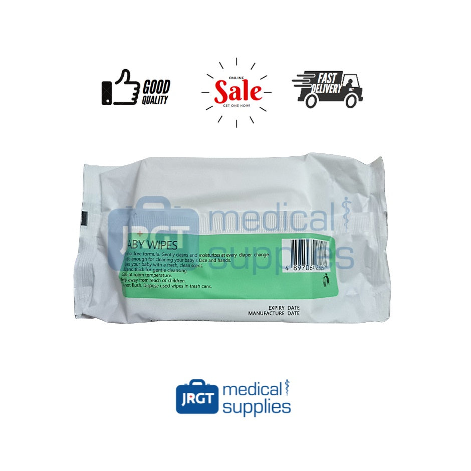 Baby Touch Cotton Baby Wipes / Wet Wipes (Organic Hypoallergenic) - 1 Pack / 80 Pulls