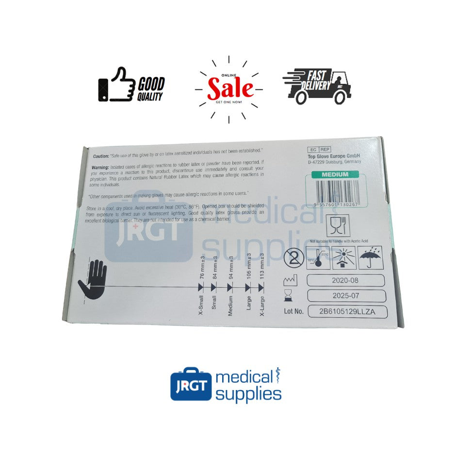 Great Glove Powder-Free Latex Disposable Examination/Surgical Gloves (100pcs) - Superior Quality
