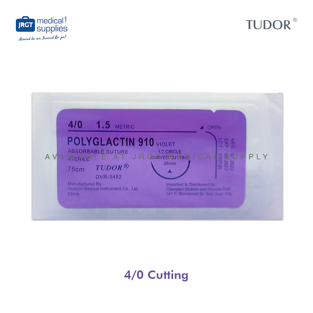 Tudor Suture Polyglactin 910 - Absorbable Surgical Sutures for Wound Closure (12 pcs)