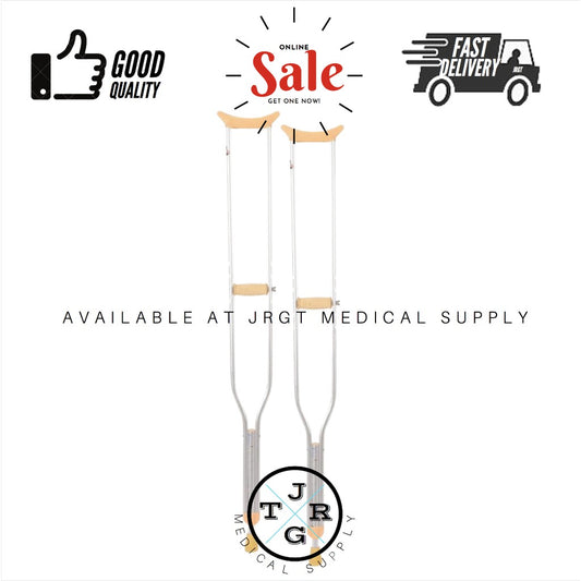 Adjustable Aluminum Crutches (By Pair - 2pcs)
