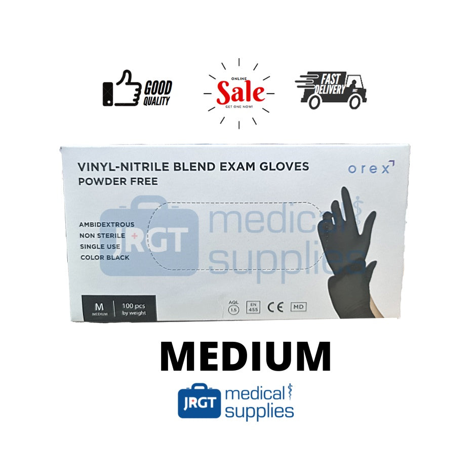 Orex Vinyl Nitrile Blend Powder Free Gloves (100pcs per box)