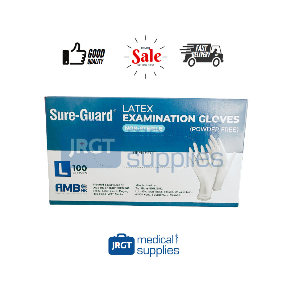 Sure-Guard Latex Examination Gloves (100 Pcs)