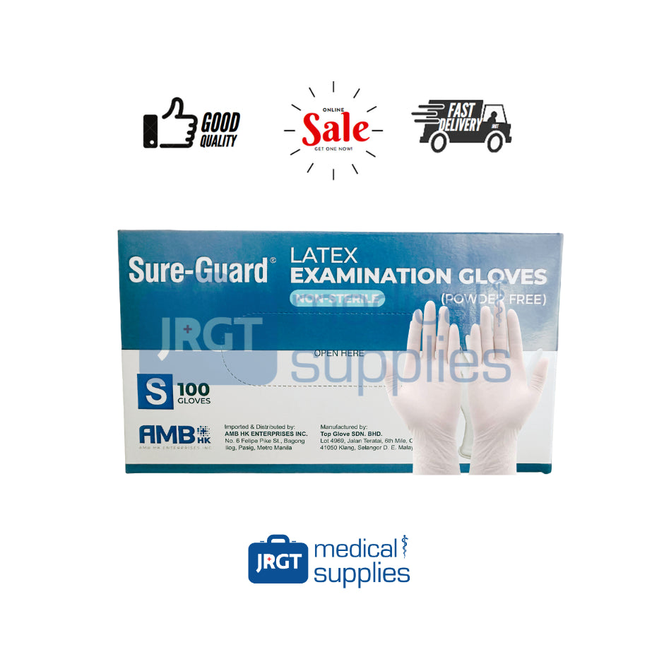 Sure-Guard Latex Examination Gloves (100 Pcs)