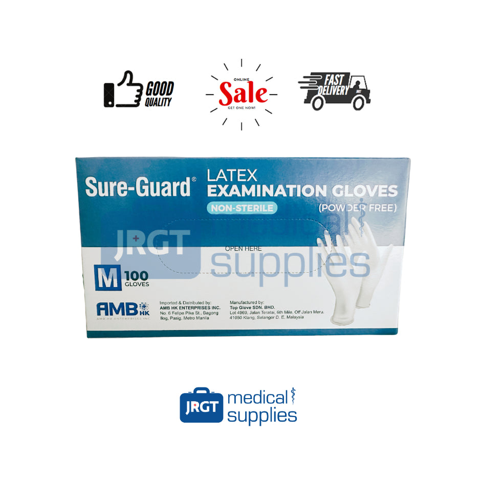 Sure-Guard Latex Examination Gloves (100 Pcs)