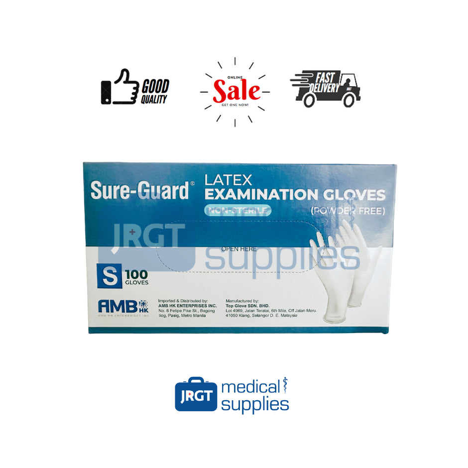 Sure-Guard Latex Examination Gloves (100 Pcs)