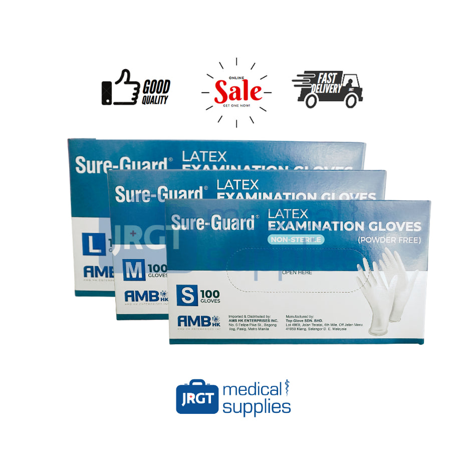 Sure-Guard Latex Examination Gloves (100 Pcs)