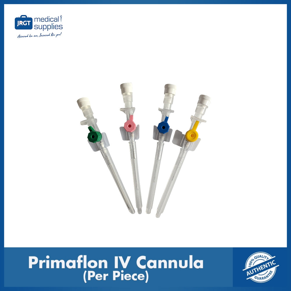 Primaflon IV Cannula with Wings and Injection Valve - Available in G18, G20, G22, G24, G26 (1 Piece)