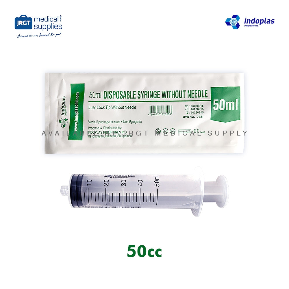 Indoplas Syringe (20cc, 50cc) per Piece