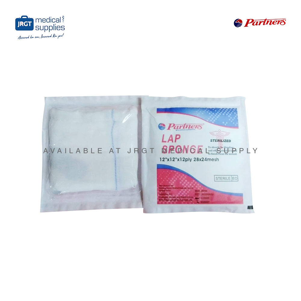 Sterile Lap Sponge with X-ray Line 28x24 Mesh (18x18x12 , 12x12x12) (Sold per pack)