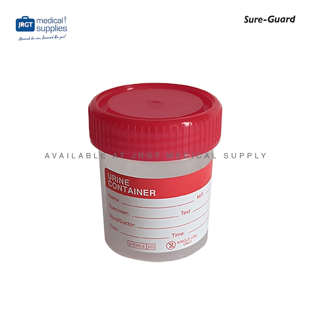 Sure-Guard Sterile Urine/Stool Container (60mL) | Transparent, Screw-on Lid