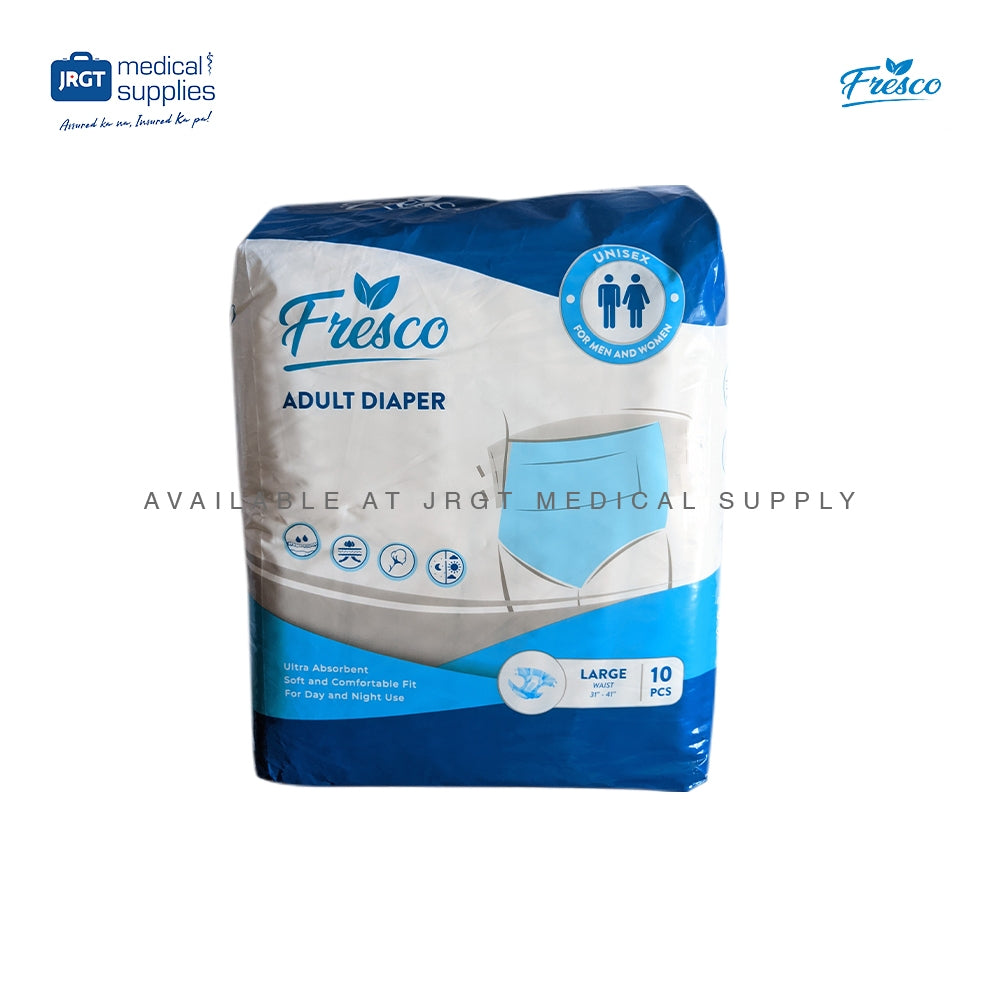 Fresh Adult Diaper (Tape) - Medium/Large/Extra-Large (10pcs) | Super Absorbent & Leak Guard