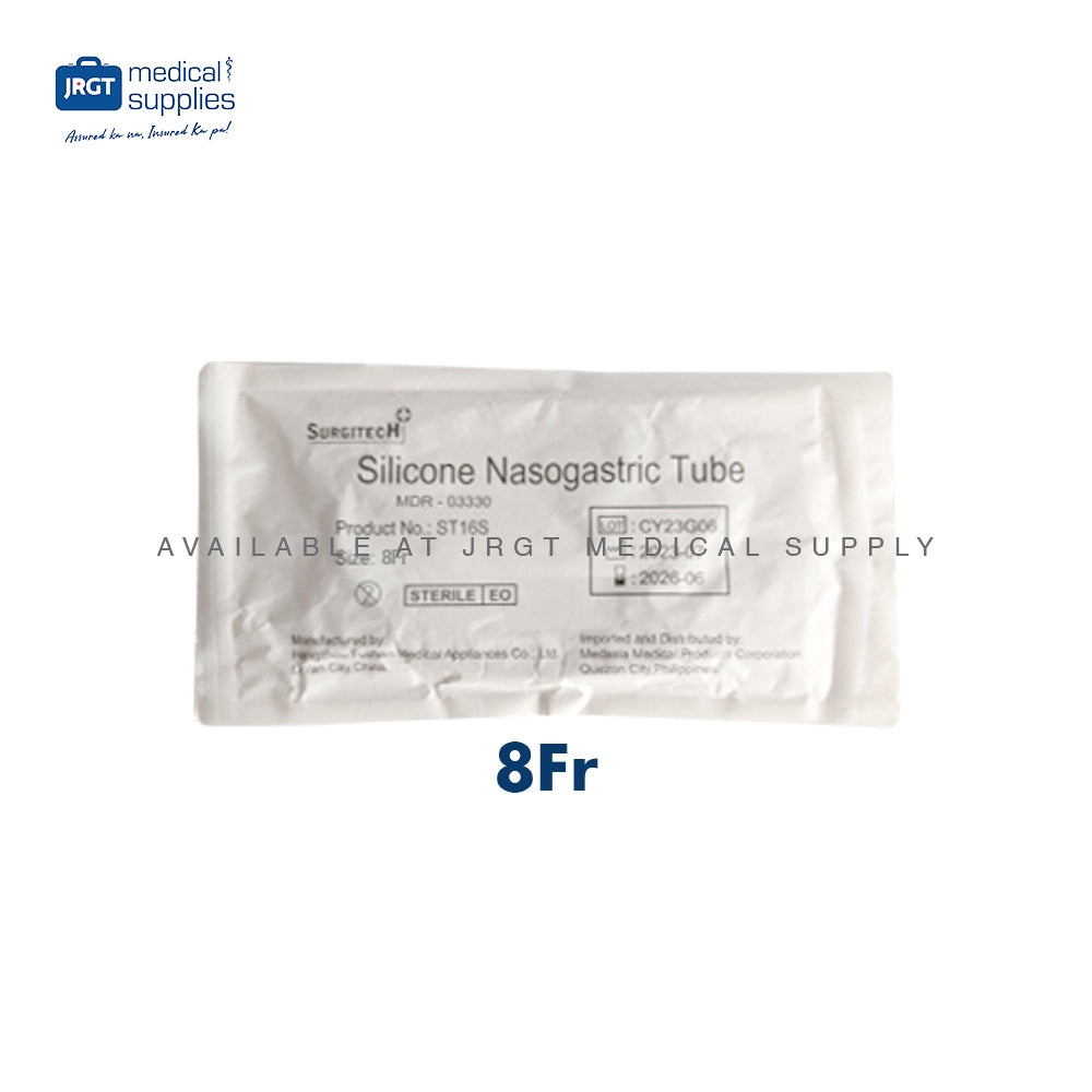 Surgitech Nasogastric Tube (NGT) | Sizes: 8, 10, 12, 14, 16, 18 | Silicone NG Tube