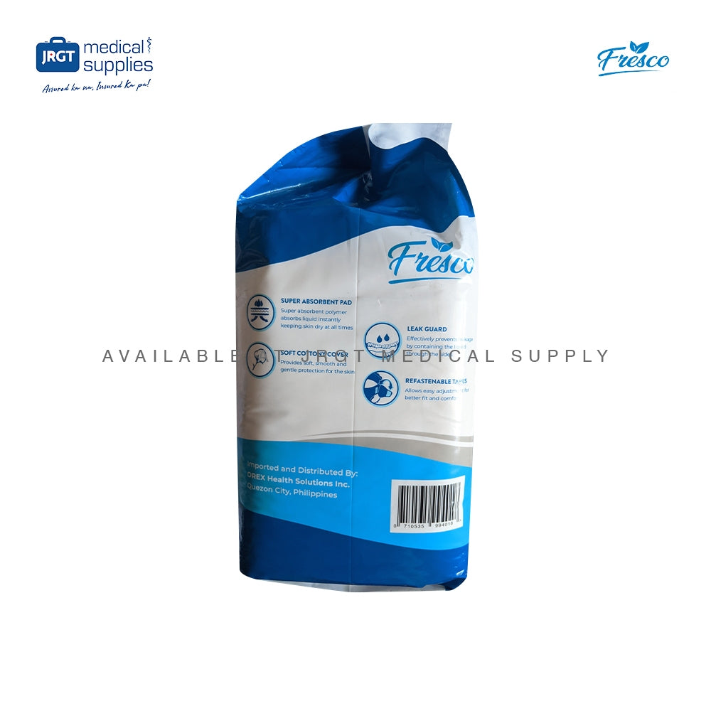 Fresh Adult Diaper (Tape) - Medium/Large/Extra-Large (10pcs) | Super Absorbent & Leak Guard