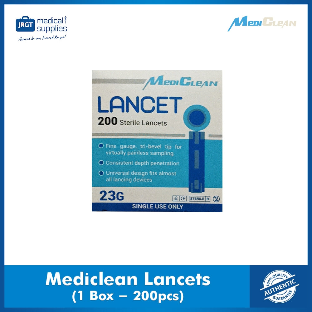 Mediclean Universal Glucometer Lancets (1 Box - 200pcs)