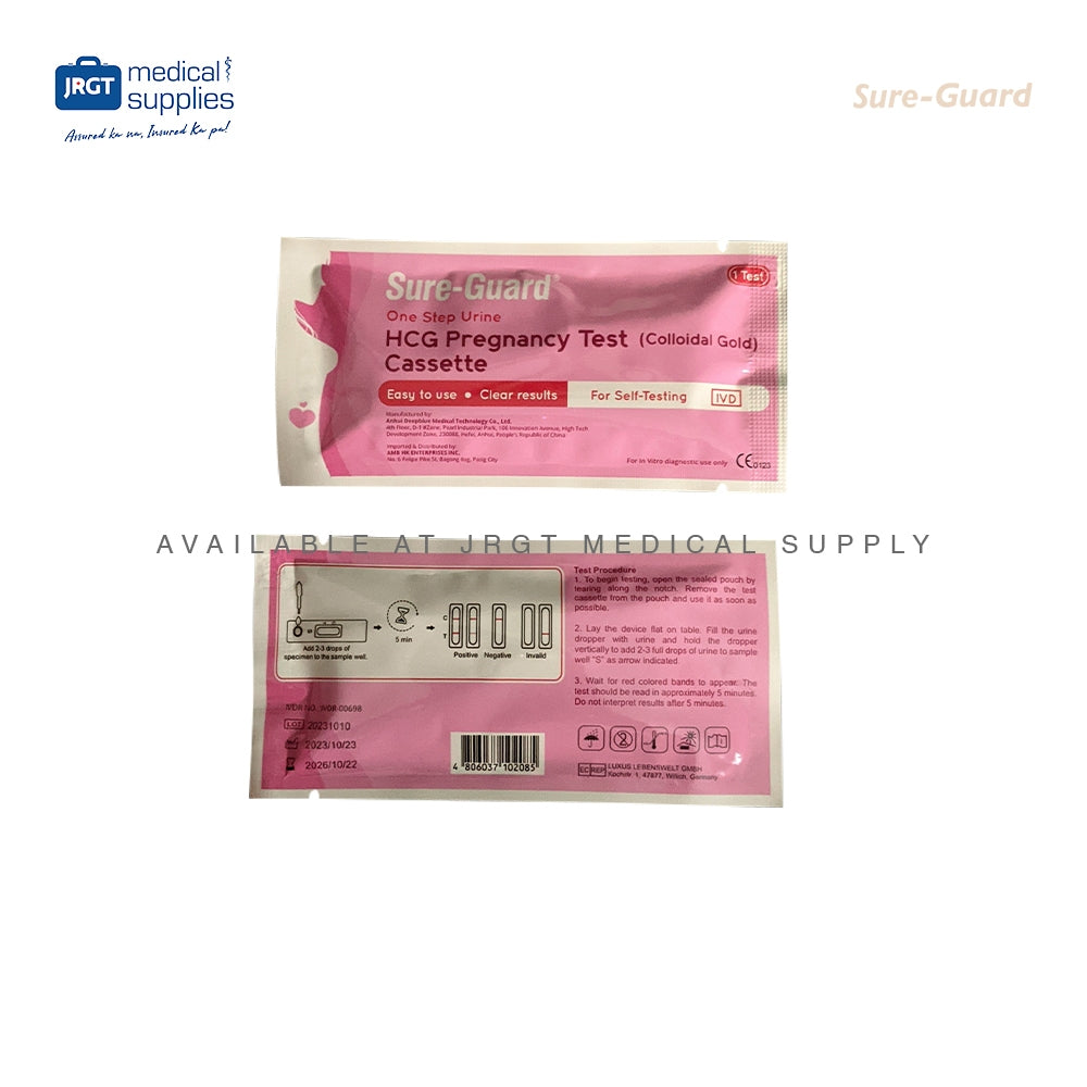 Sure-Guard Pregnancy Test Kit - Cassette Type for Accurate and Early Detection (1 Piece)