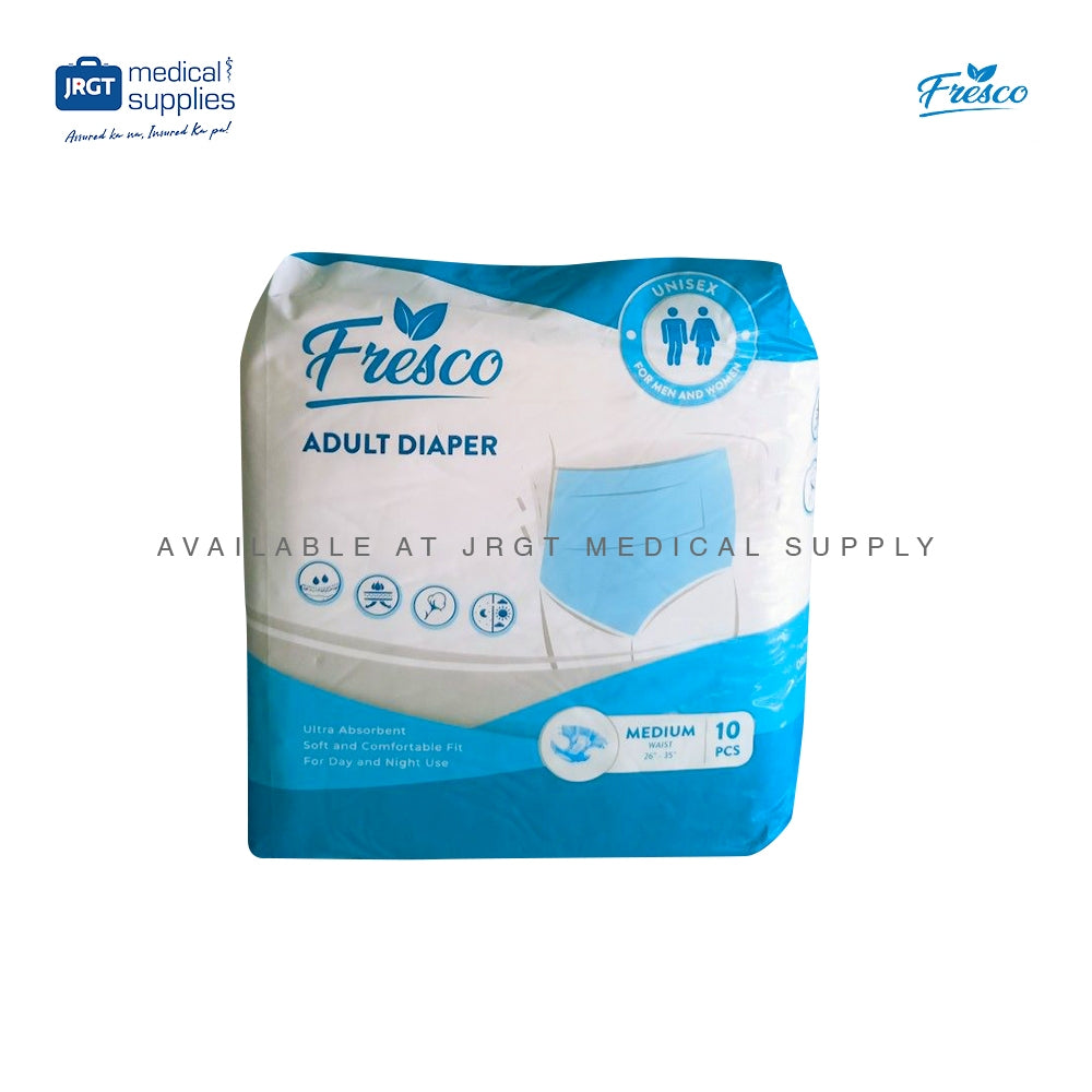 Fresh Adult Diaper (Tape) - Medium/Large/Extra-Large (10pcs) | Super Absorbent & Leak Guard