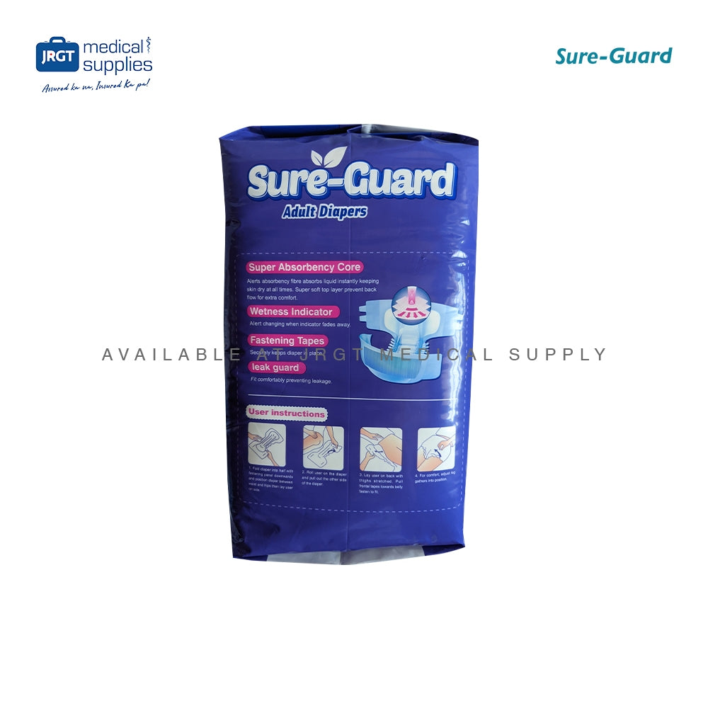 Sure-Guard Adult Tape Type Diapers 10-pcs Pack | Multi Sizes Available