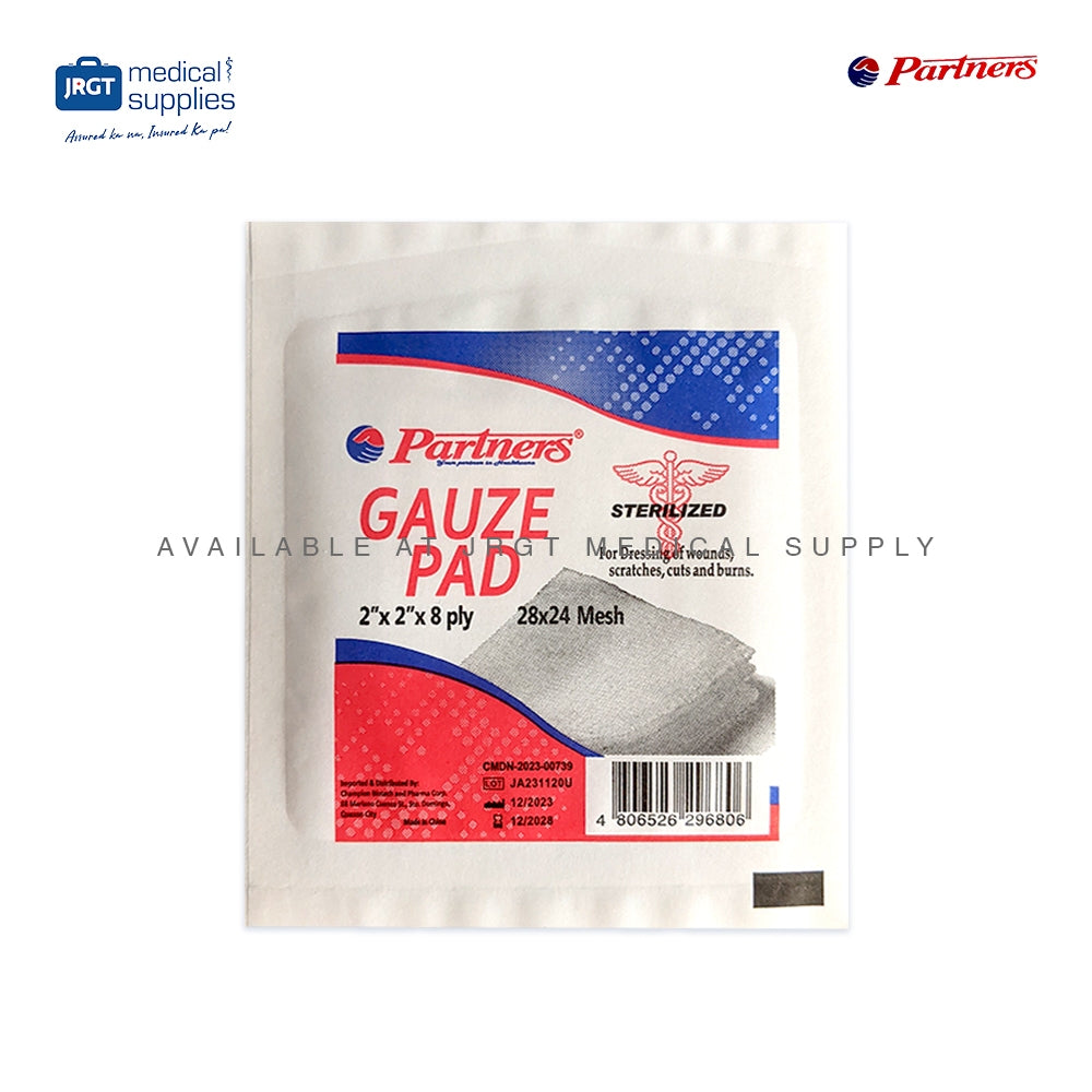 Sterile Gauze Pad 3x3, 2x2 (1 box - 100pcs)(Partners)