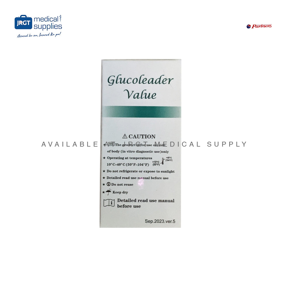 Partners Glucoleader Value Test Strips - 25pcs for Accurate Blood Glucose Monitoring