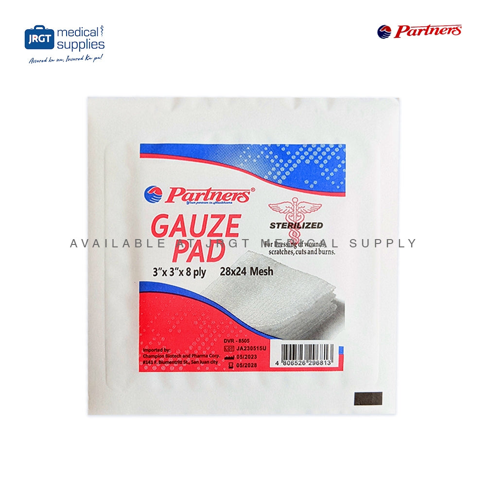 Sterile Gauze Pad 3x3, 2x2 (1 box - 100pcs)(Partners)
