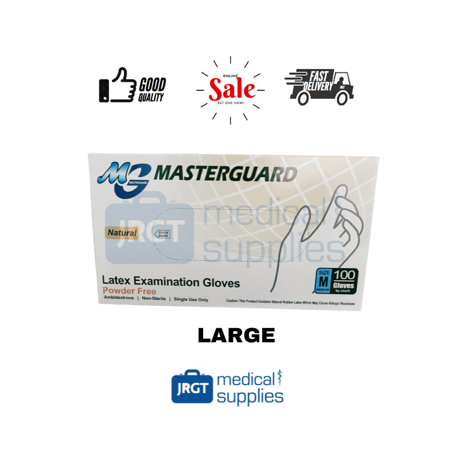 Masterguard Powder-Free Latex Disposable Examination/Surgical Gloves (100pcs)