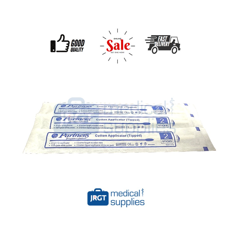 Partners Sterile Cotton-Tip Applicator (200pcs - 100 packs / 2pcs per Pack)