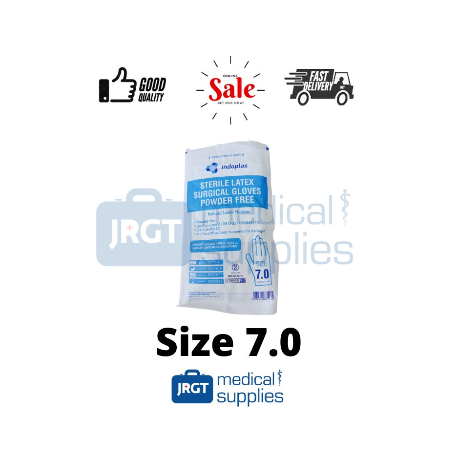 Original Indoplas Sterile Latex Gloves (1 Pair - 2pcs) | JRGT Medical Supply