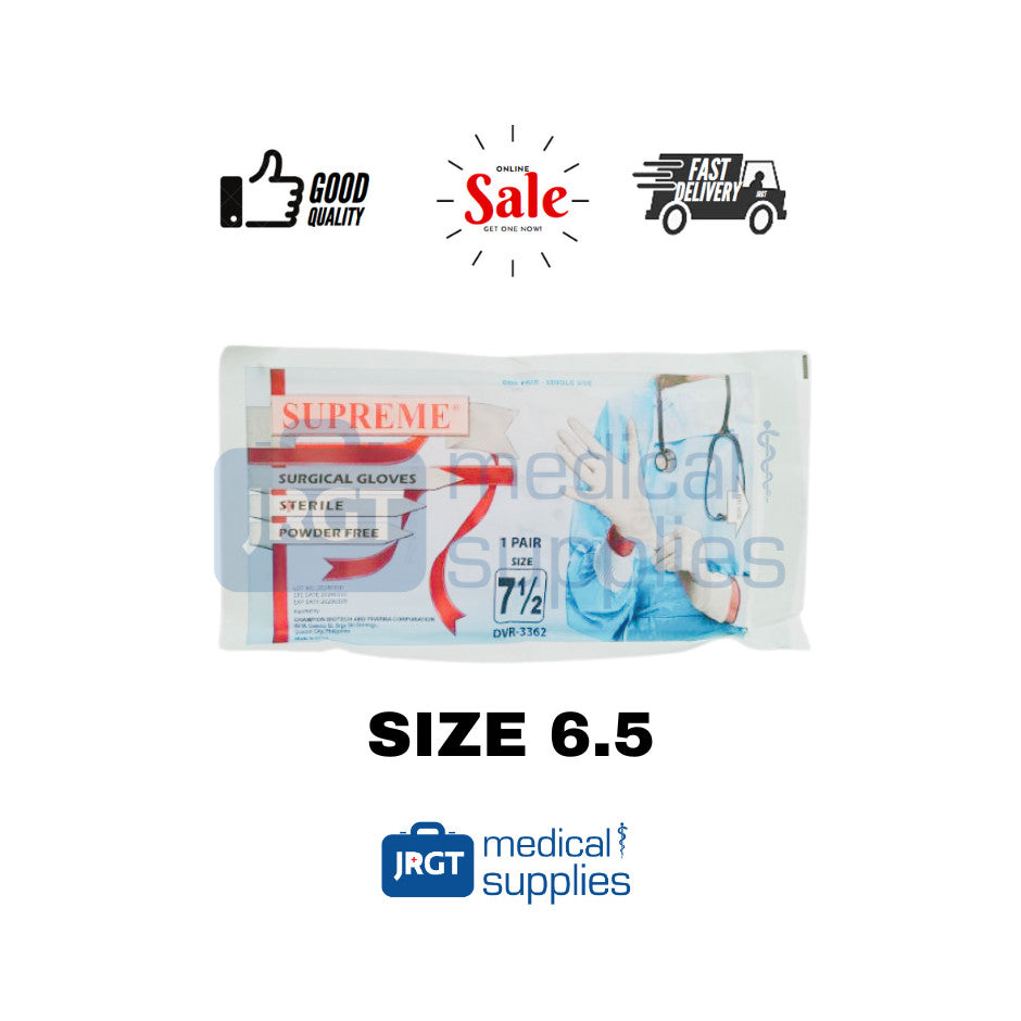 Supreme Sterile Latex Examination Gloves (1 Pack - 2pcs)