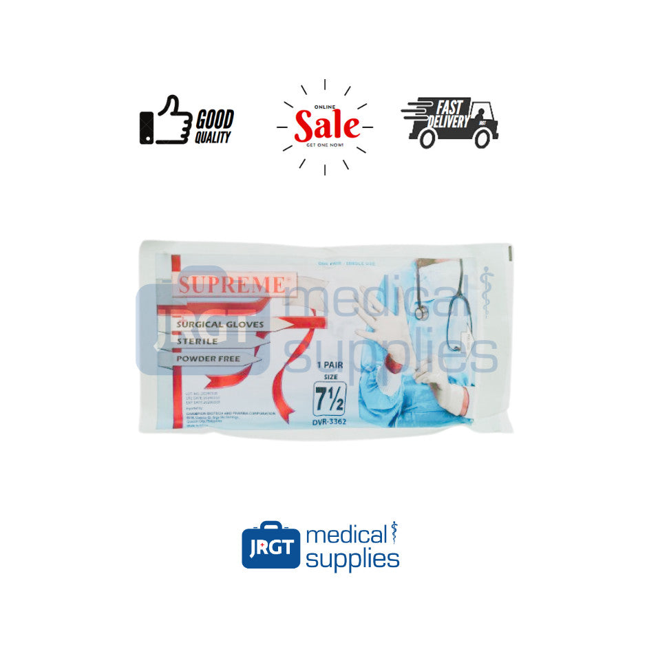 Supreme Sterile Latex Examination Gloves (1 Pack - 2pcs)
