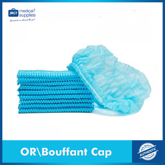 Disposable Surgical Grade OR/Bouffant Caps (Caterpillar Type) 100pcs | Breathable, Lightweight
