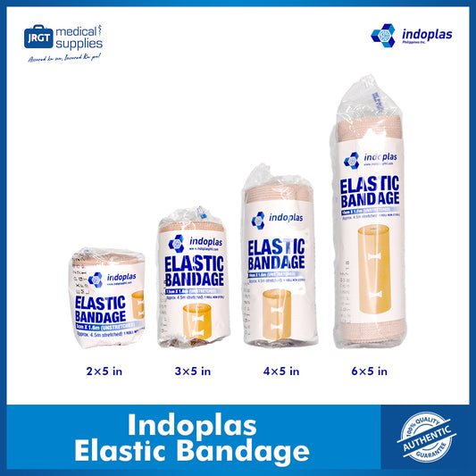 Indoplas Elastic Bandage in 2/3/4/6 Inches | Firm Compression & Pain Relief