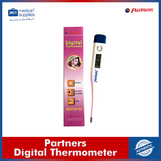 Partners Digital Thermometer | Quick & Accurate Readings | Fever Alarm