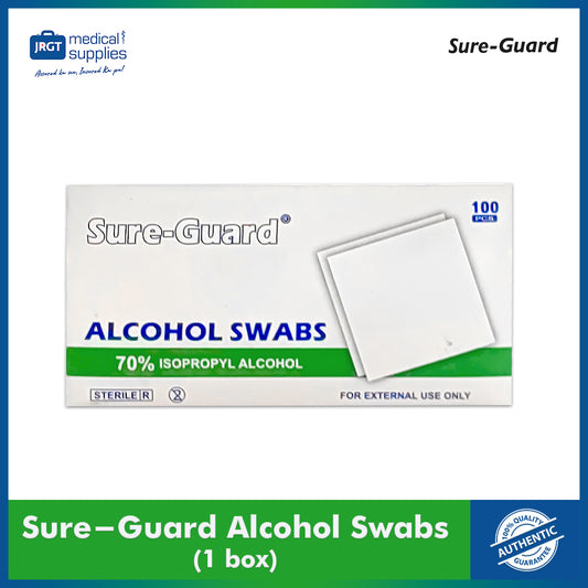 Alcohol Swabs 70% Isopropyl Antiseptic Pads for Wound Care and Disinfection (Box of 100 Swabs)