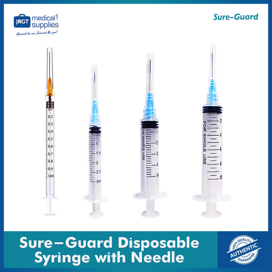 Sure-Guard Disposable Syringe with Needle (Per Piece) | Safe and Convenient Medical Tool