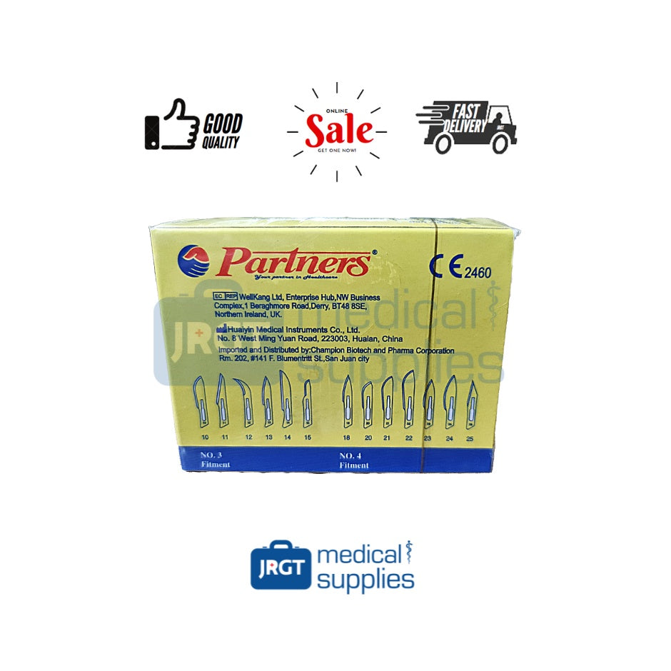 Partners Surgical Blade (Carbon Steel) - Single Use | JRGT Medical Supplies