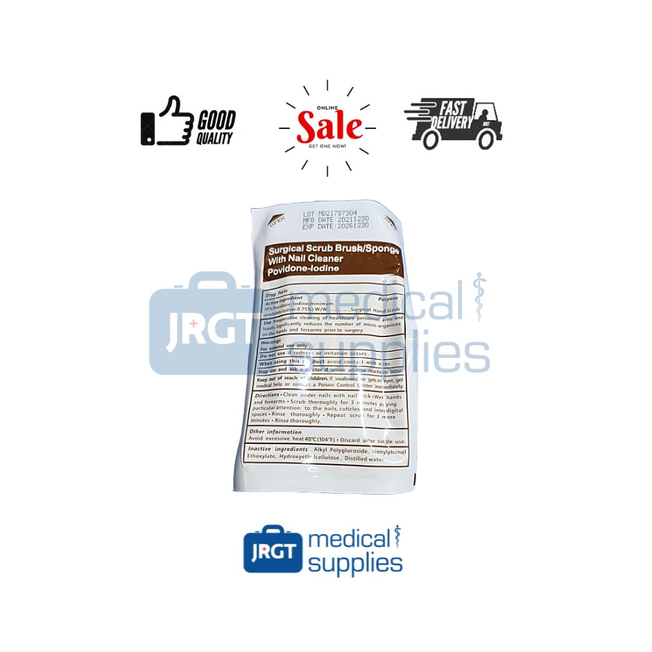 Partners Surgical Brush/Sponge (Plain/Povidone) Sterile | JRGT Medical Supplies