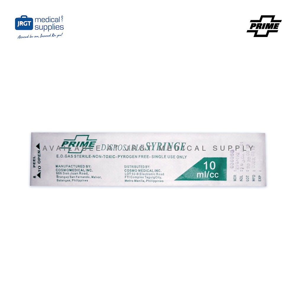 Prime Syringe with Needle 10cc (1pc) | Sterile, Non-Toxic