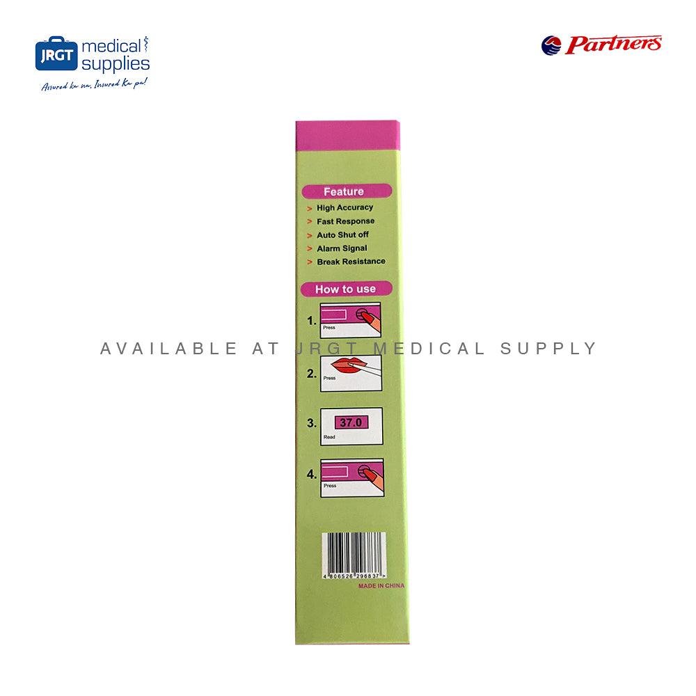 Partners Digital Thermometer | Quick & Accurate Readings | Fever Alarm