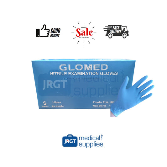 Glomed Synthetic Nitrile Examination / Disposable Gloves (1 box - 100pcs by Weight)
