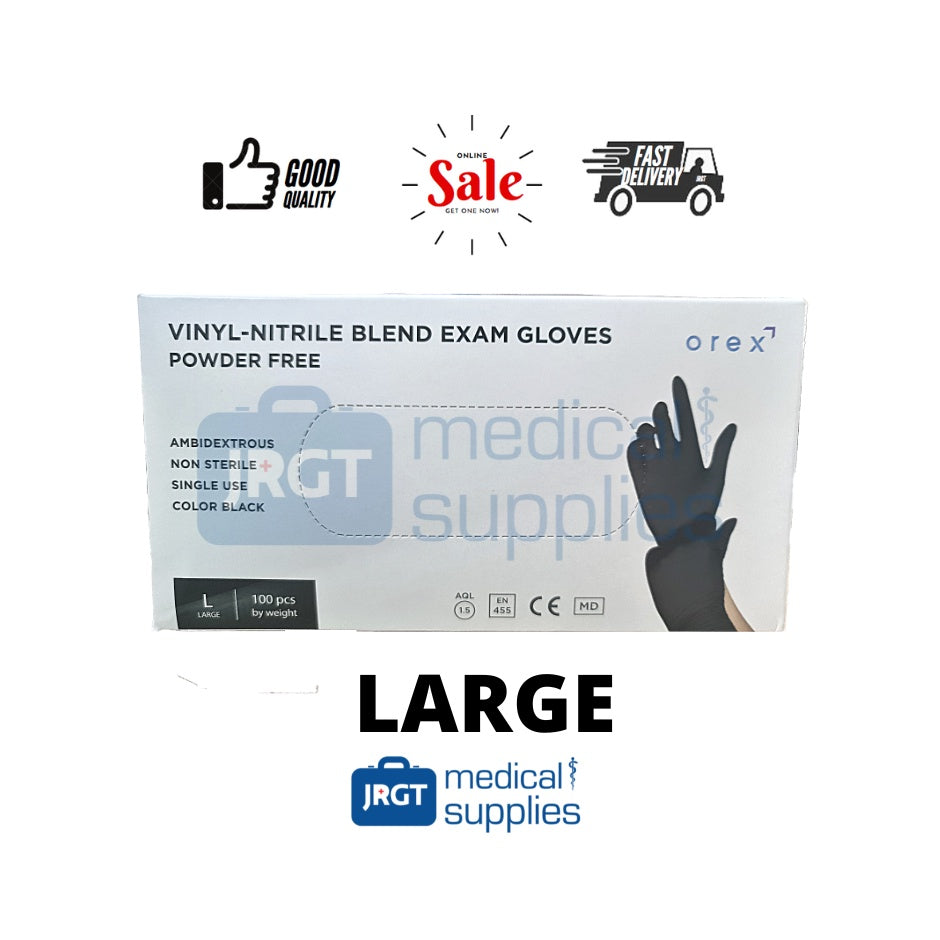 Orex Vinyl Nitrile Blend Powder Free Gloves (100pcs per box)