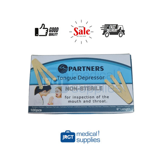 Partners Wooden Tongue Depressor 6'' (100pcs) | JRGT Medical Supply