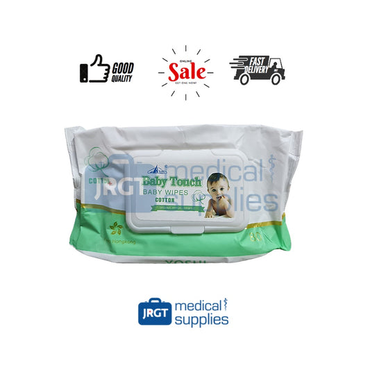 Baby Touch Cotton Baby Wipes / Wet Wipes (Organic Hypoallergenic) - 1 Pack / 80 Pulls