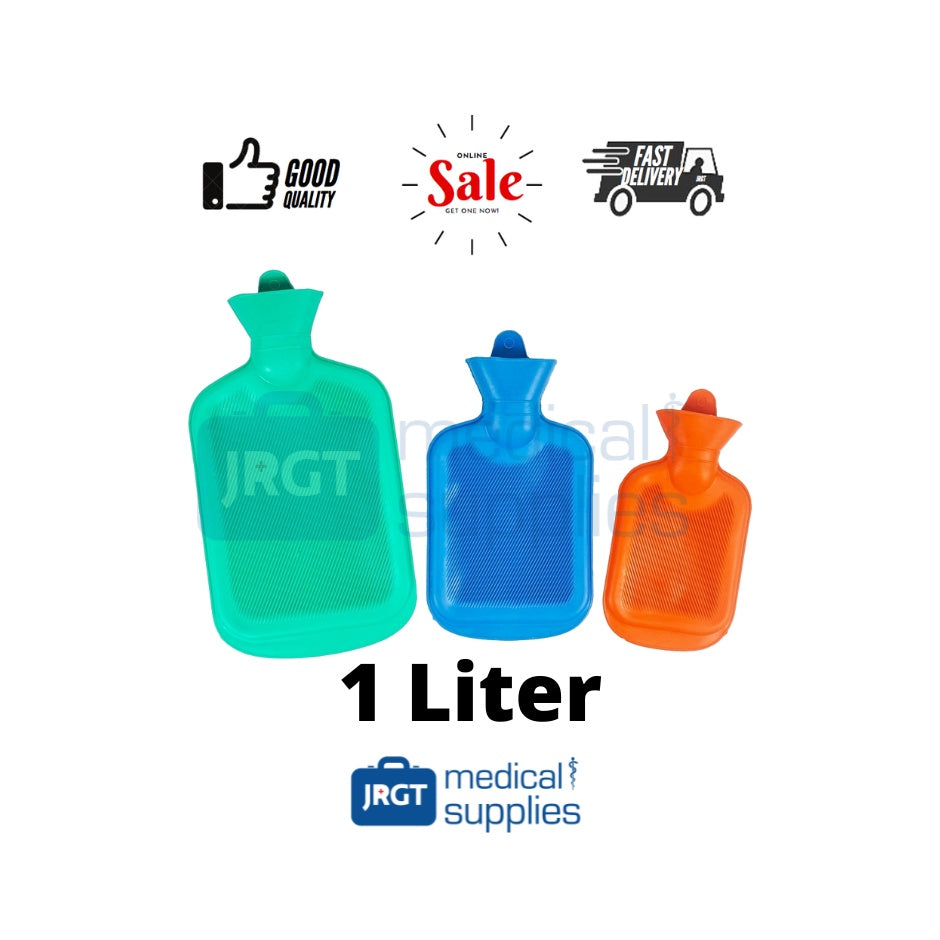 Hot & Cold Compress Bag for Pain Relief, Orange/Green/Blue, 500ml 1L 2L (Rubber)